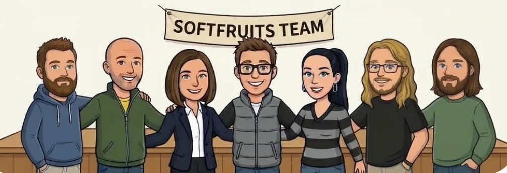Das Softfruits-Team als gezeichnete Illustration